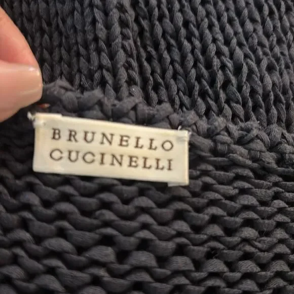 Brunello Cucinelli Dark blueKnit Top, M